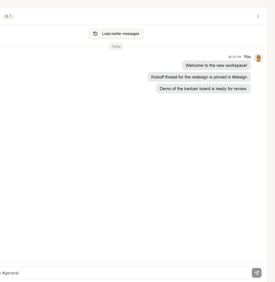 Channel conversation in capms chat
